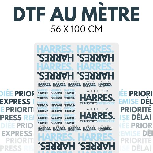 FORMAT AU MÈTRE - Feuille de transfert DTF 56 cm x 1 m